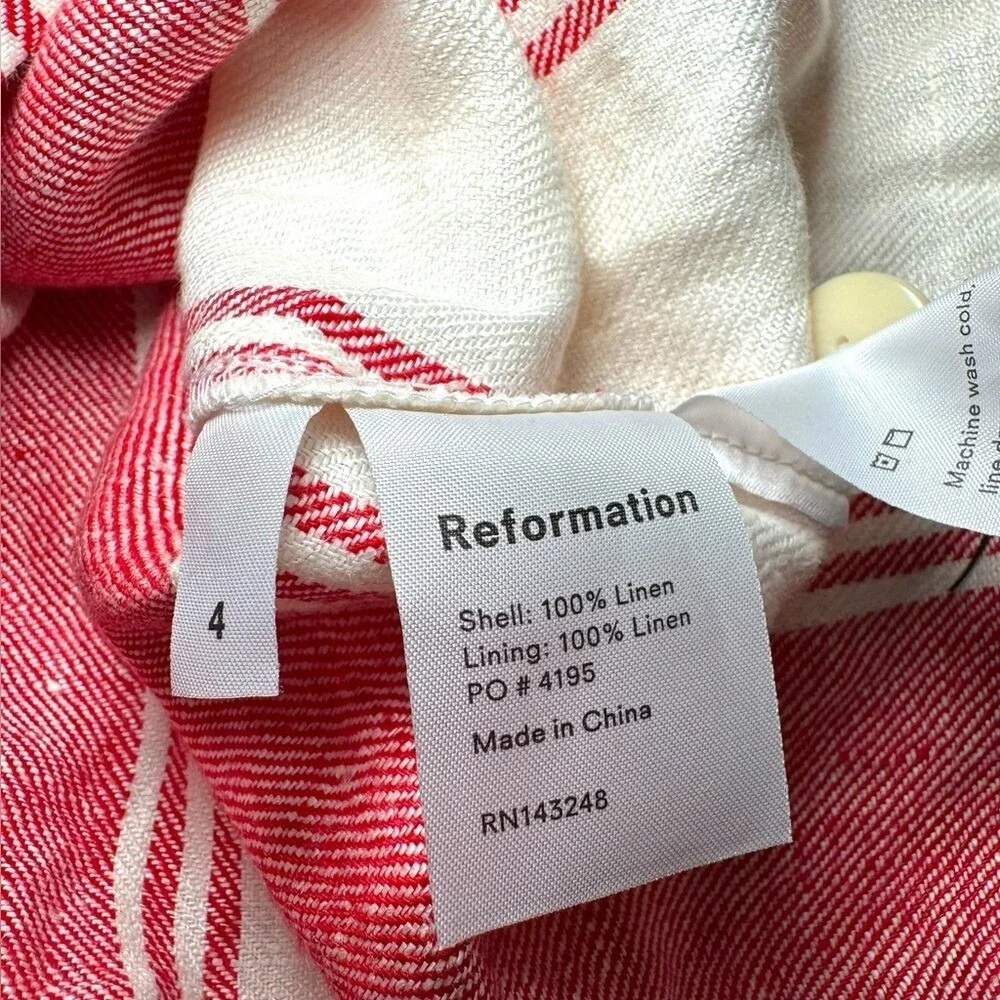 Reformation Linen Coconut Romper Sz 4 EUC‎